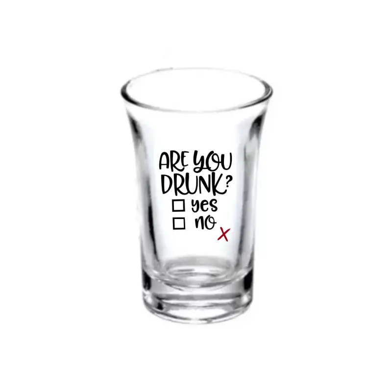 Are you drunk, set 6 pahare shout cu mesaje